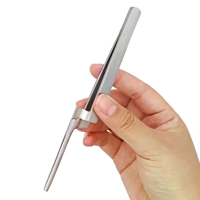 

1PCS Stainless Steel Dental Occlusal Paper Tweezers Straight Bite Articulating Paper Holder Serrated Plier Forcep Tool