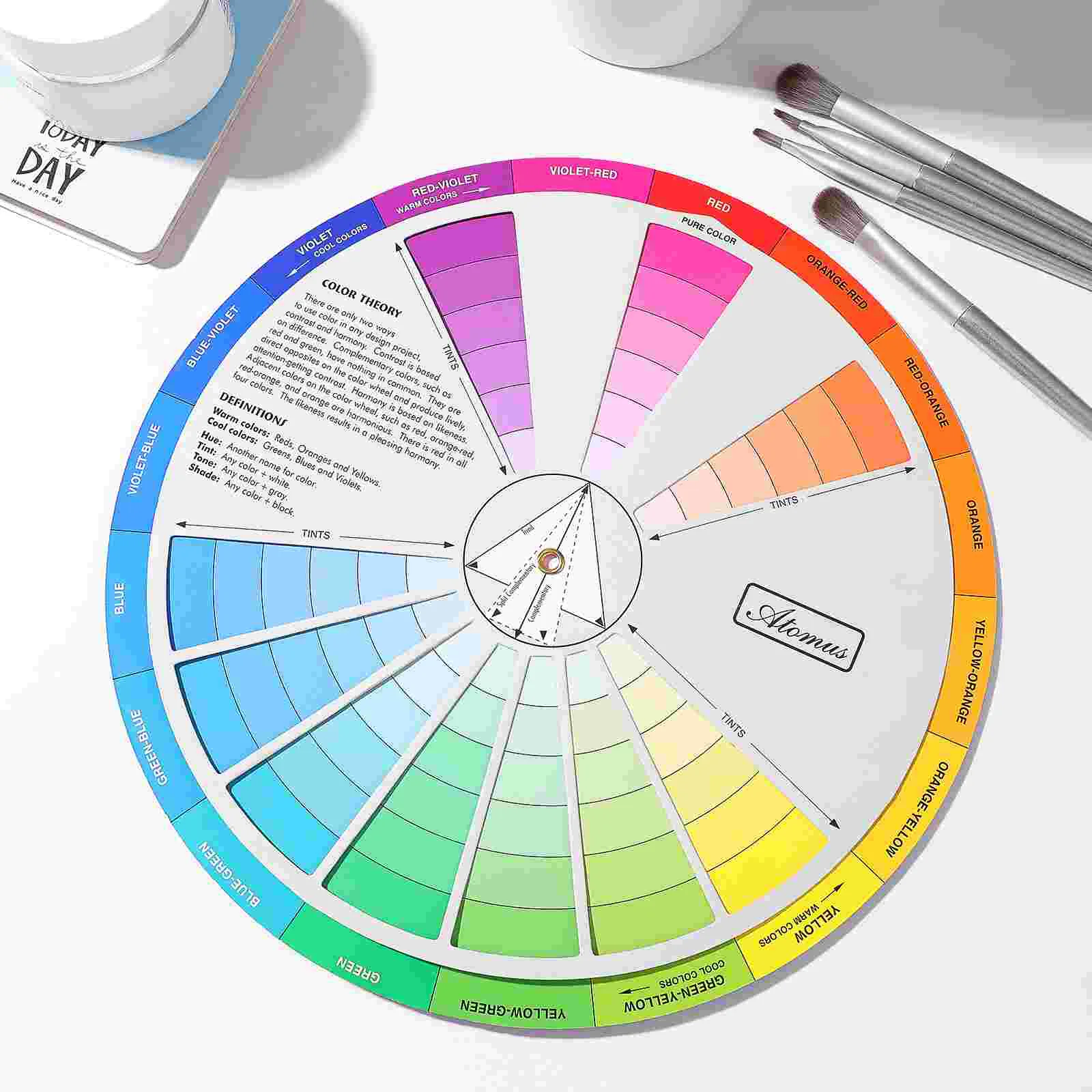 Wheel Chart Mixing Custom Board Paint Guide Blending Circle Makeup Artist Theory Learning Complementary rainbow