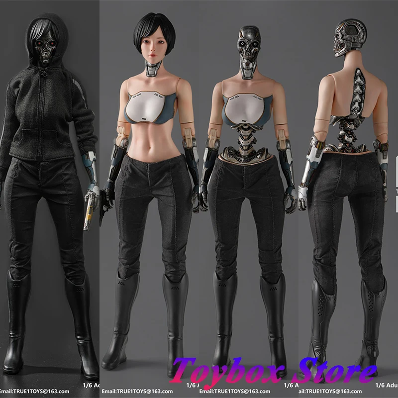

True1Toys FT0830 1/6 Collectible Ala Action Figure Semi-Mechanical Skeleton Design 12" Full Set Delicate Female Soldier Model