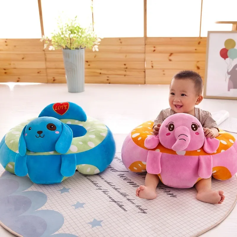 [New] Safe Animal Baby Seat Toy Plush Pika Elephant Dog Dolls Infant Back Support Learning Sit Safety Baby Sofa Feeding Chair