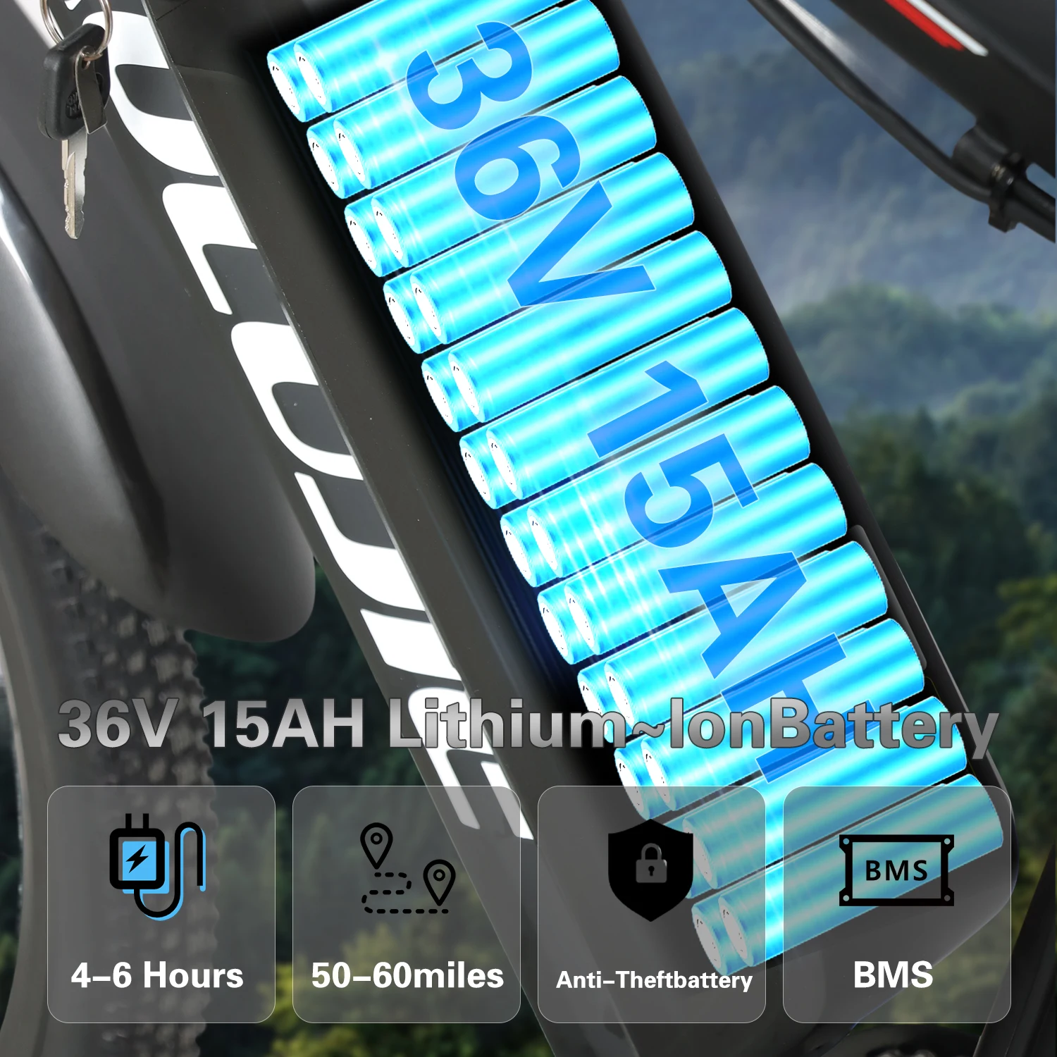 【1 Year Warranty】BAOLUJIE S1 Electric Bike for Adults，Electric Bicycle，500W Moto 36V 15AH E bike，Max Speed 28 MPH Dirt E Bike