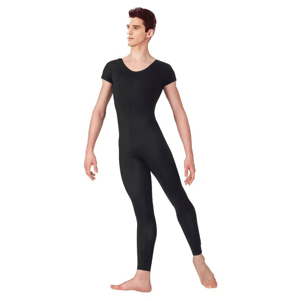 Speerise Men Adult One Piece Unitard Nylon Ballet Dance Costume Full Body Leotard Gymanstics Workout Tight Bodysuit Jumpsuits