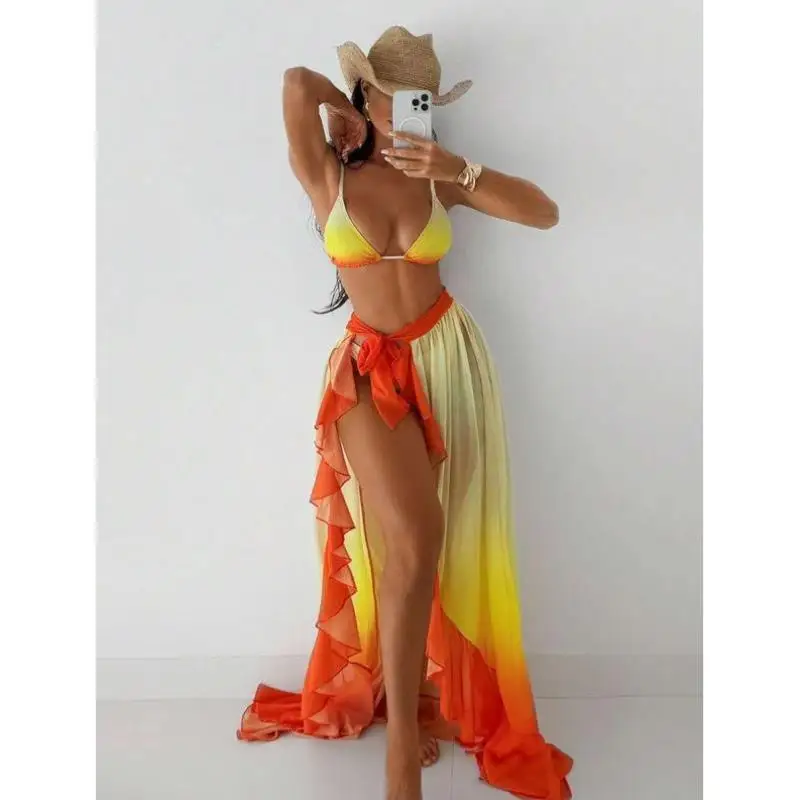 

New U 72767 Tee-Piece Set Summer adient Print Thin Strap Casual Sportswear Autumn Seven-Sve Random Strap