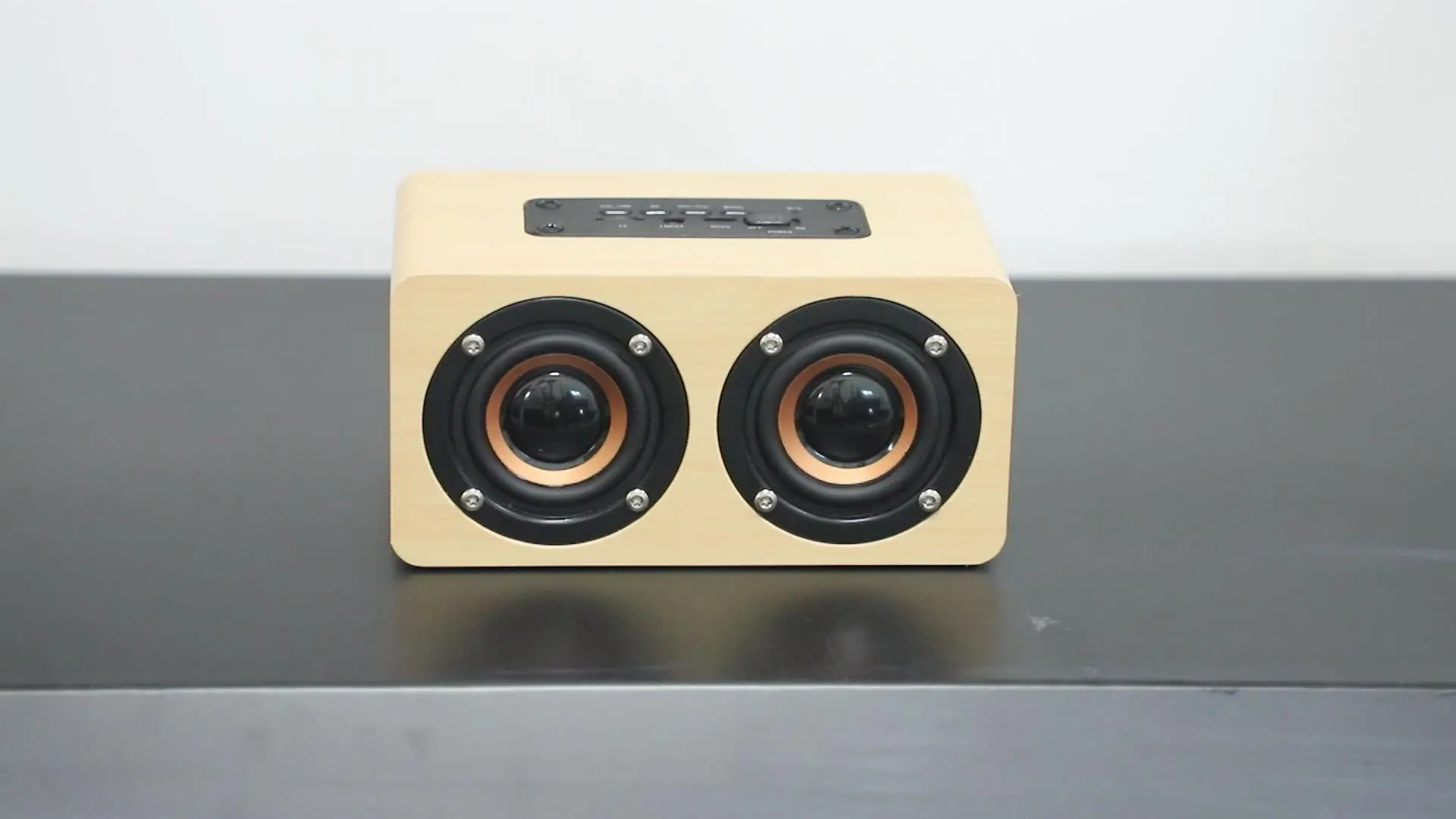 High Sound Quality Portable 6 Inches MDF Wooden Box Wireless Bluetooths Speaker With 1500mAh Certified Rechargeable Battery