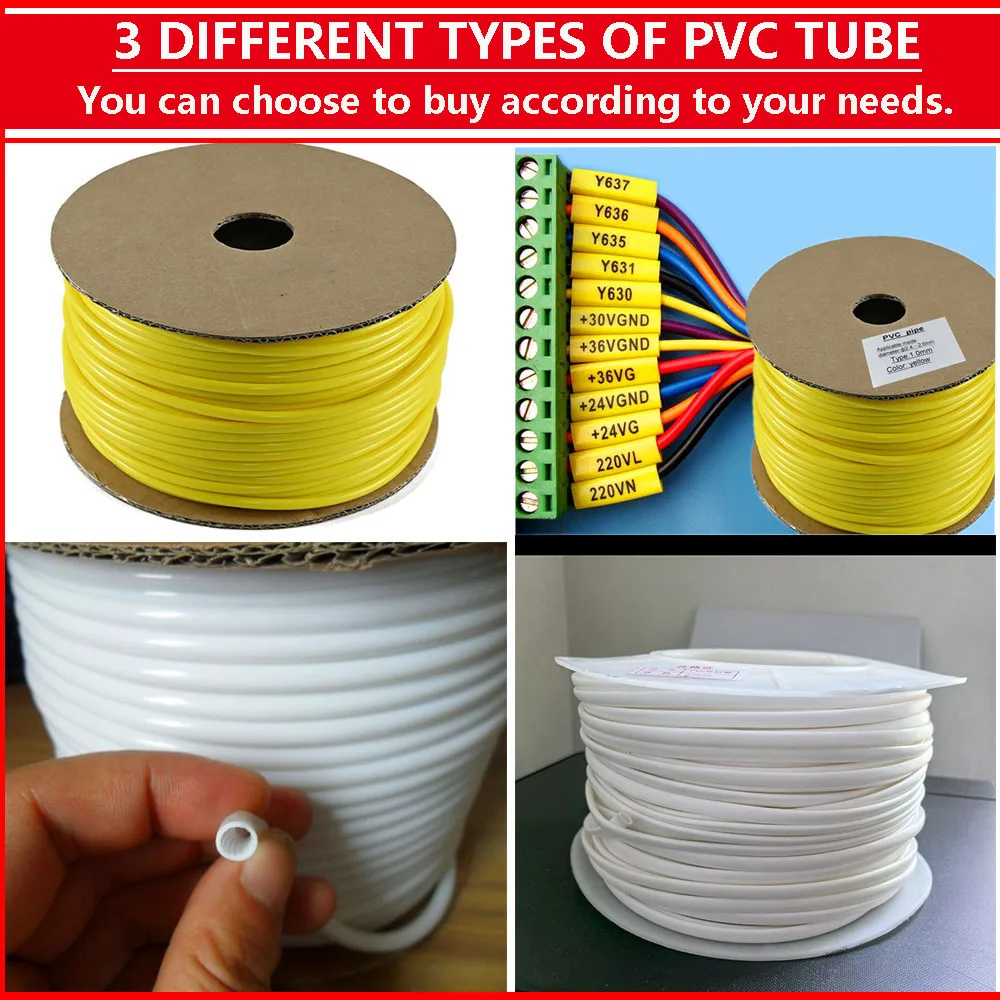 ケーブルマーカーidプリンター、フェルール印刷機、電子レタリング機用のpvcチューブ白色pvcスリーブ