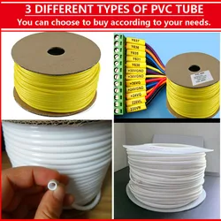 PVC tube white Pvc sleeve For cable marker ID printer ferrule printing machine electronic lettering machine