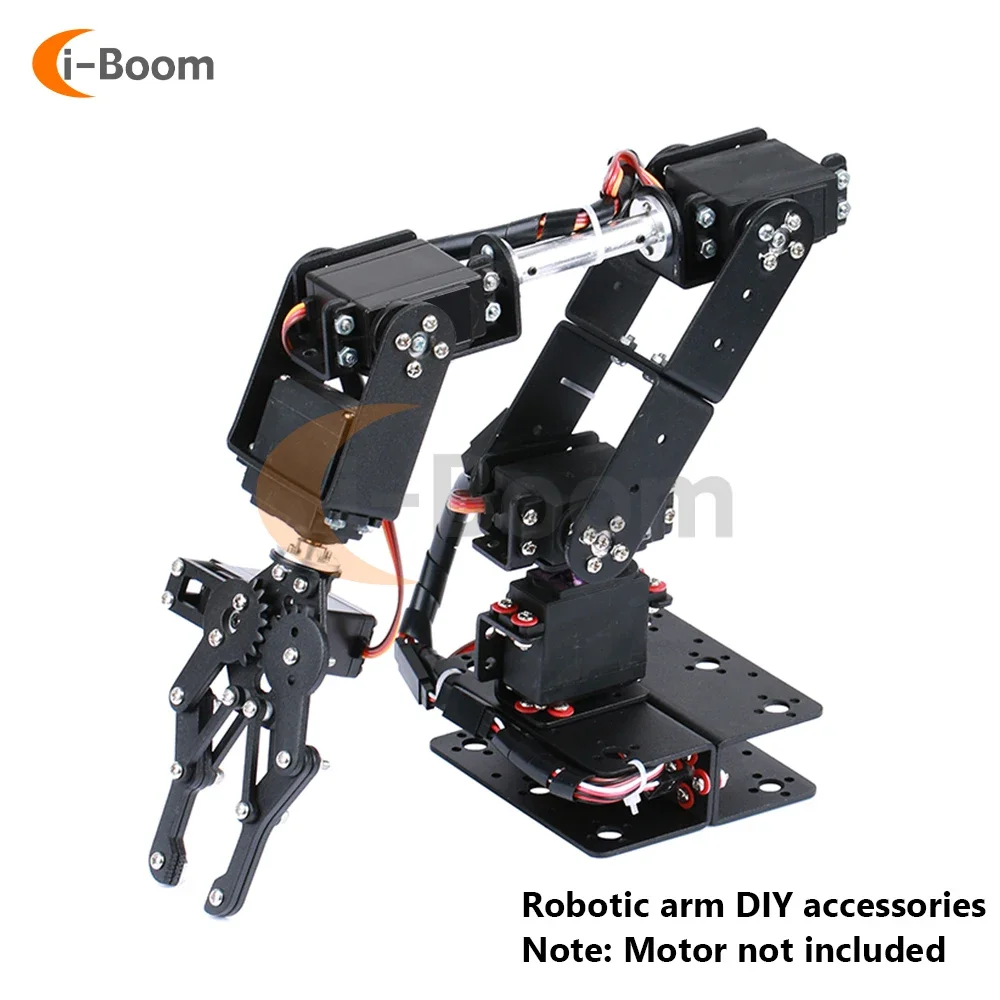 6 DOF Robot Manipulator Metal Alloy Mechanical Arm Clamp Claw Kit for Arduino Robotic Education without  MG996R Servo Motor