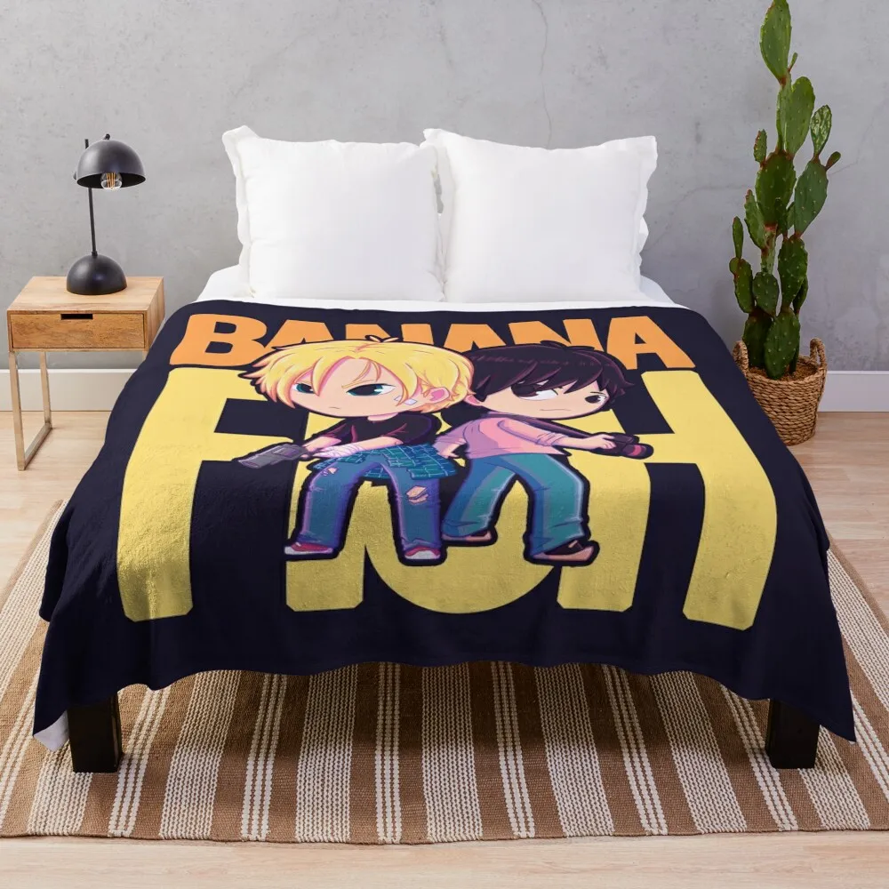 

Banana Fish Throw Blanket for sofa anime Blankets For Bed Thermals For Travel Blankets