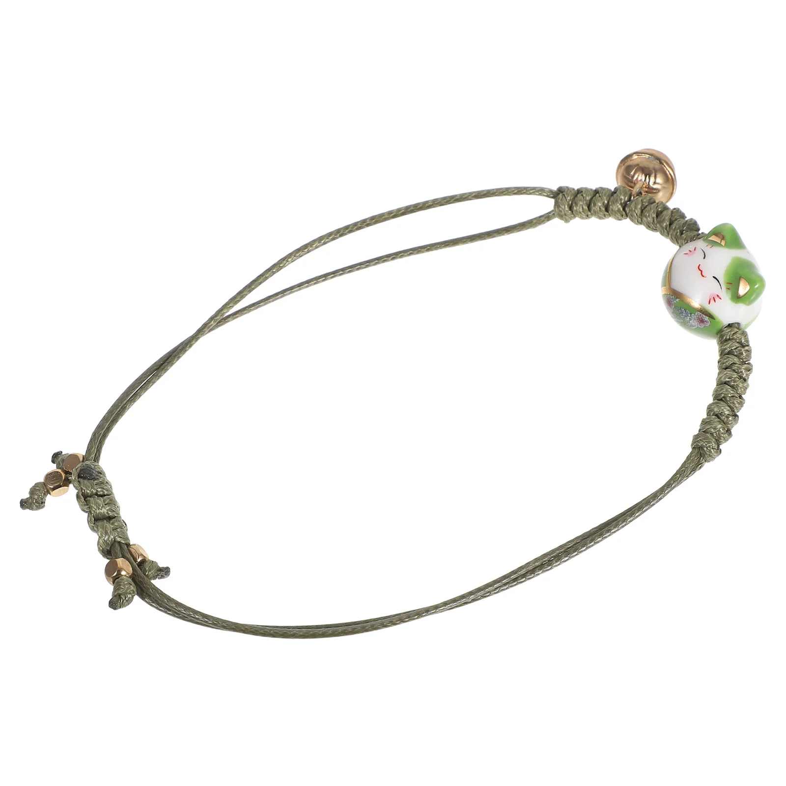 اليدوية Bradied حبل سوار القط الثروة رمز قابل للتعديل صالح تصميم ديكور جميل لسوار مضفر المزاج سعيد #4