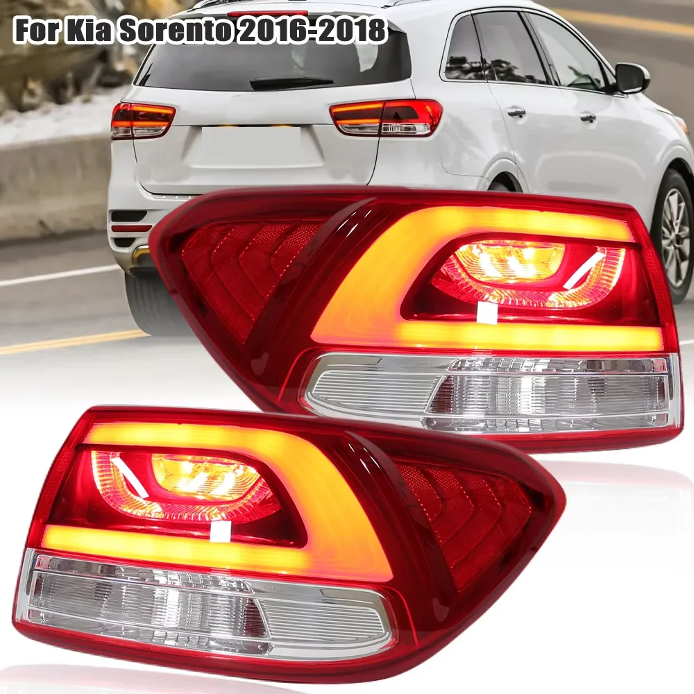 

Rear lights Assembly for kia sorento 2016-2018 LED Rear Tail Driving Brake Light Stop Outside Taillights accessories Parts