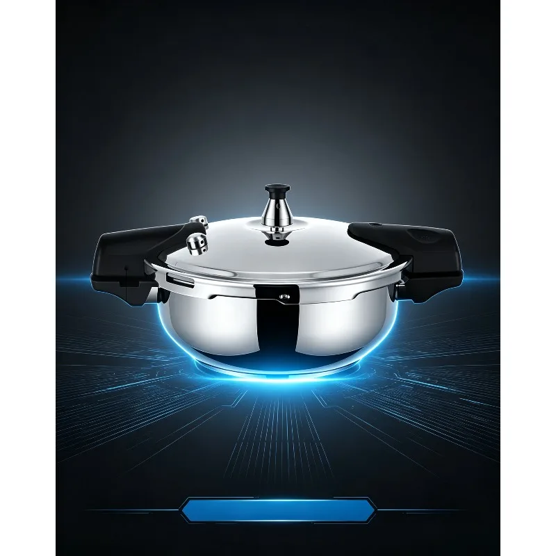 304 Stainless Steel Mini Pressure Cooker Fast Cooking Pot for Outdoor Use, Compatible With Induction Ceramic Stove And Gas