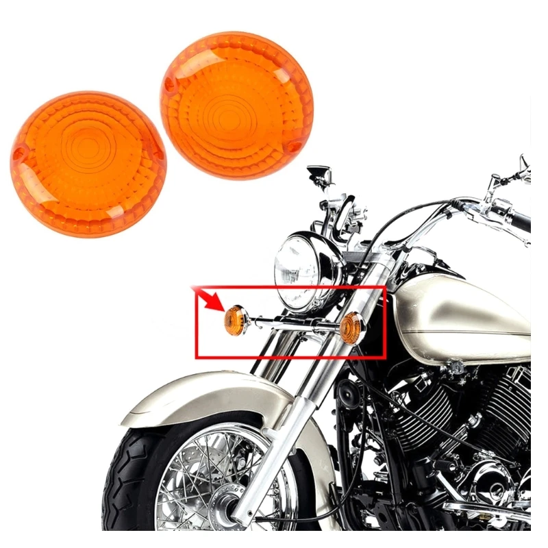 

Motorcycle Turn Light Bezels Visors Lens Trim Rings Cover For XVS650 1100 Easy Installation D7YA