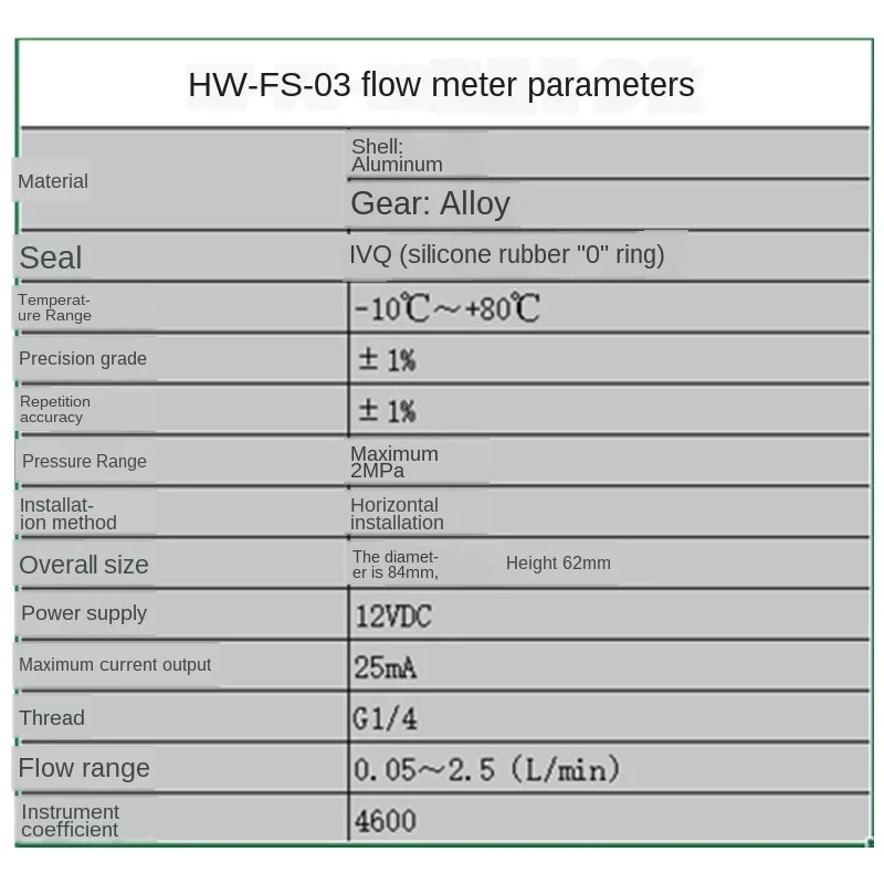 8~600 Ml/min Common Rail Inject Diesel Flow Meter for Test Bench