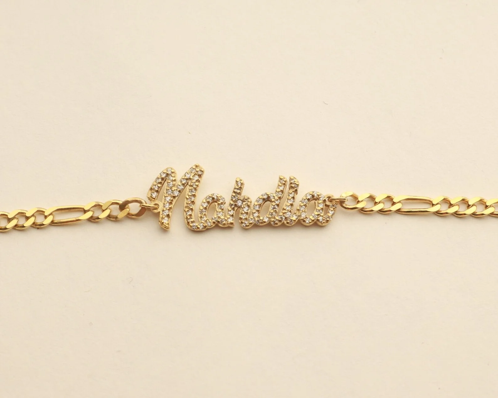 Custom Gold Name Anklet Personalized Pendant with Cubic Zirconia Inlay Dainty Chain Ankle Jewelry Unique Gift for WomenChristmas