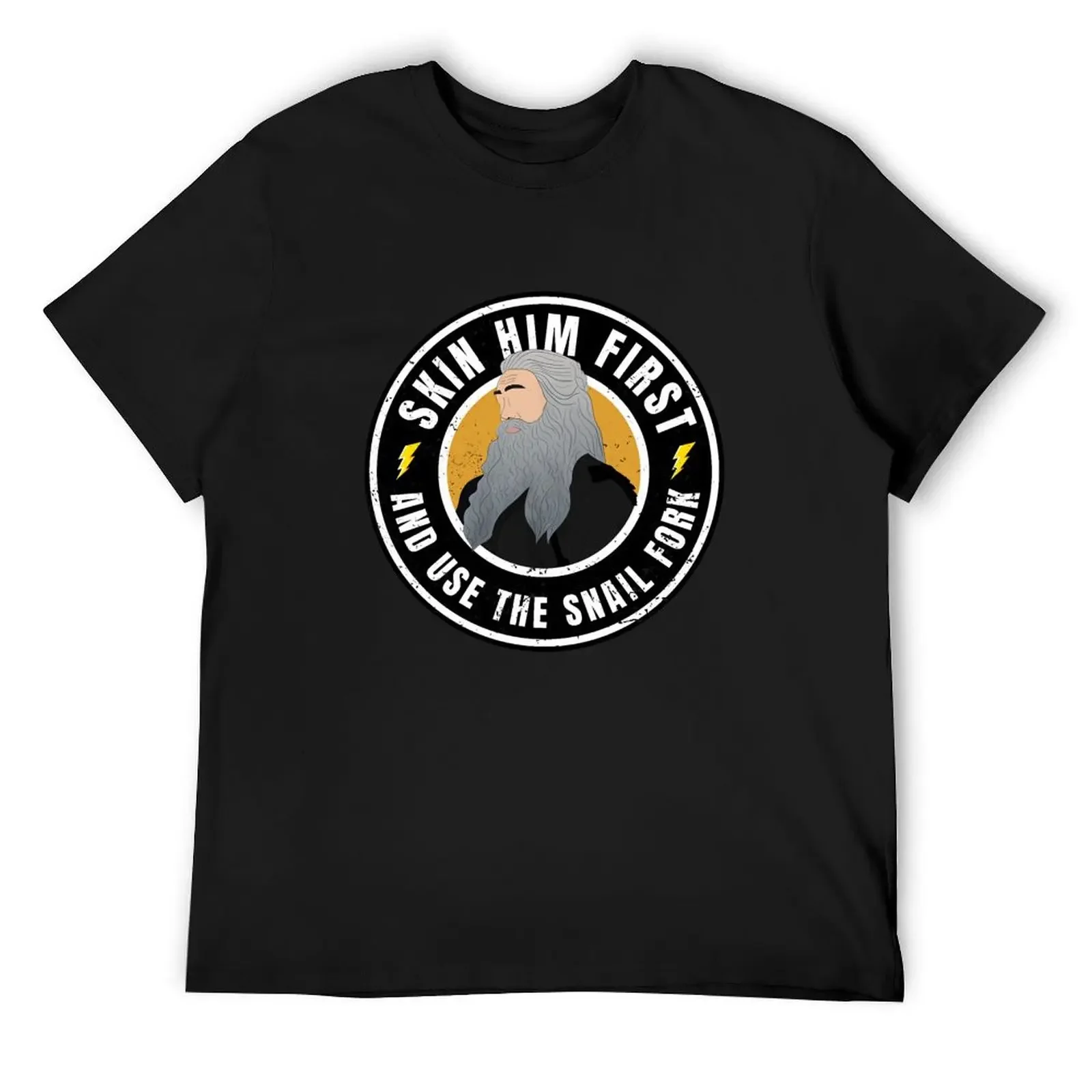 

Skin Him First and USE the snail Fork T-Shirt kawaii clothes anime shirt graphic tee shirt shirts men graphic