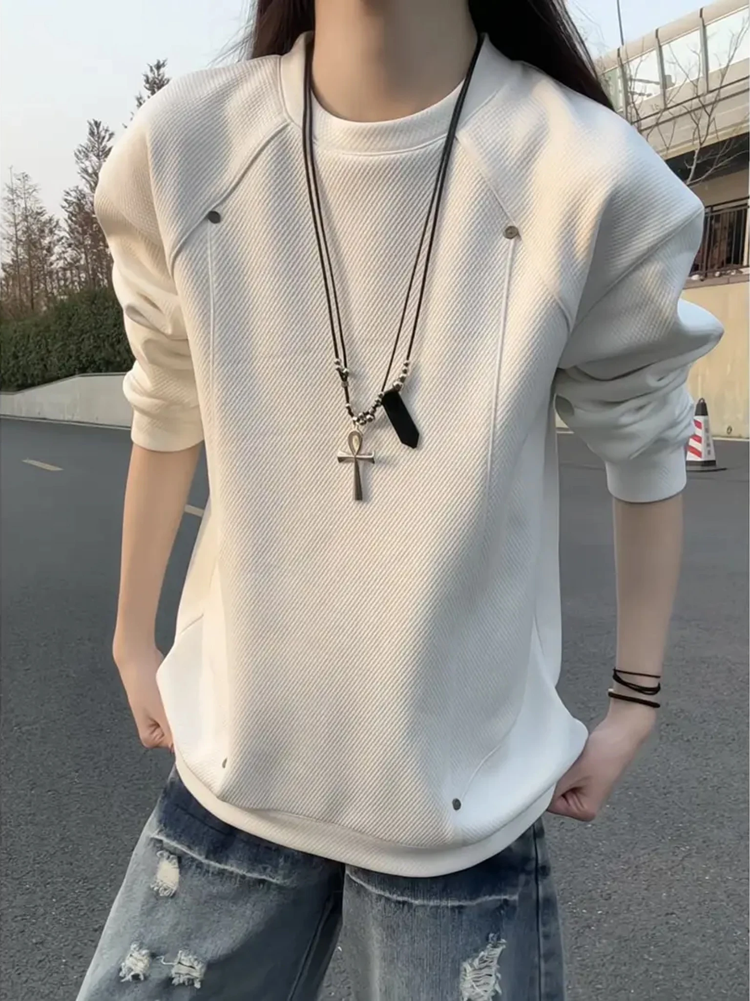 

Мужская толстовка American Sle Thiened Fce на подкладке Long Sve, теплый базовый слой, модная зимняя футболка для молодежи