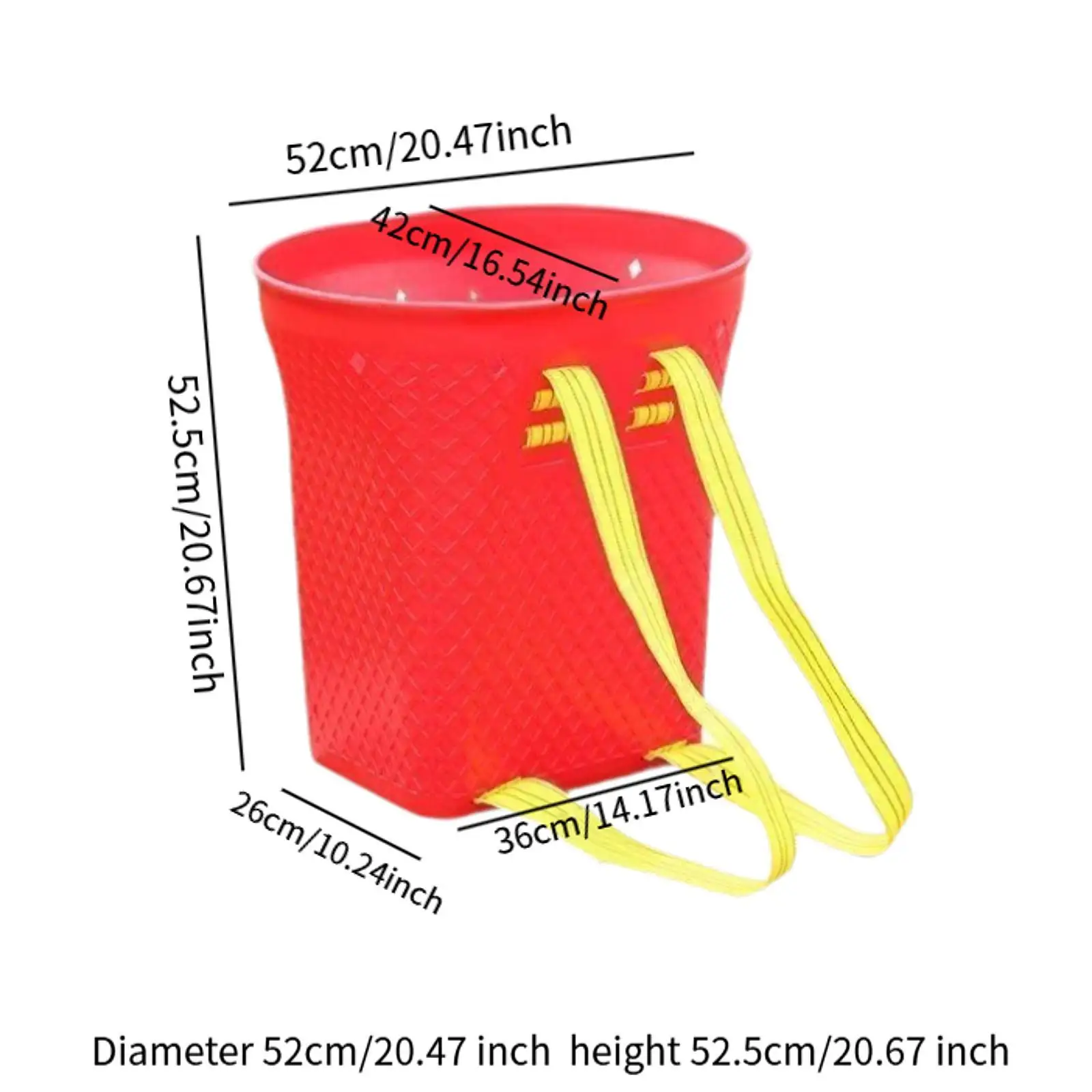 Back Basket Practical Double Shoulder Straps Multifunctional Storage Basket for Outdoor Activities Picnic Hiking Camping Fishing