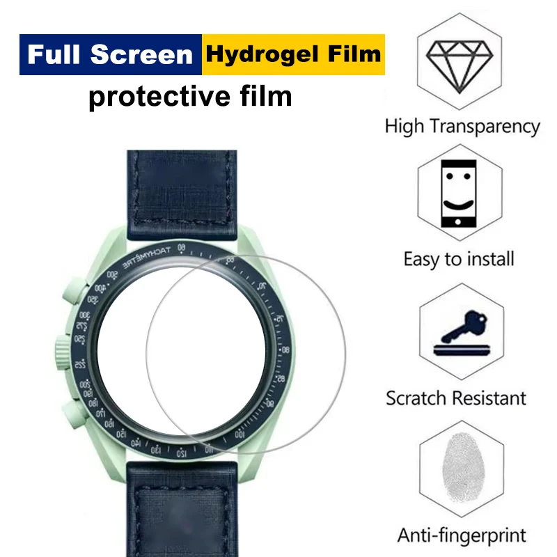 2PCS HD TPU Hydrogel Watch Protective Films Watch Screen Protector for MoonSwatch for Omega watches Soft Clear Scratch Proof