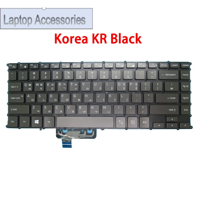 F teclado del ordenador portátil para Samsung NP940X5N NP940X5M 940X5N 940X5M inglés EE. UU. Corea KR BA59-04218A BA59-04218B BA59-04218C retroiluminado Ne