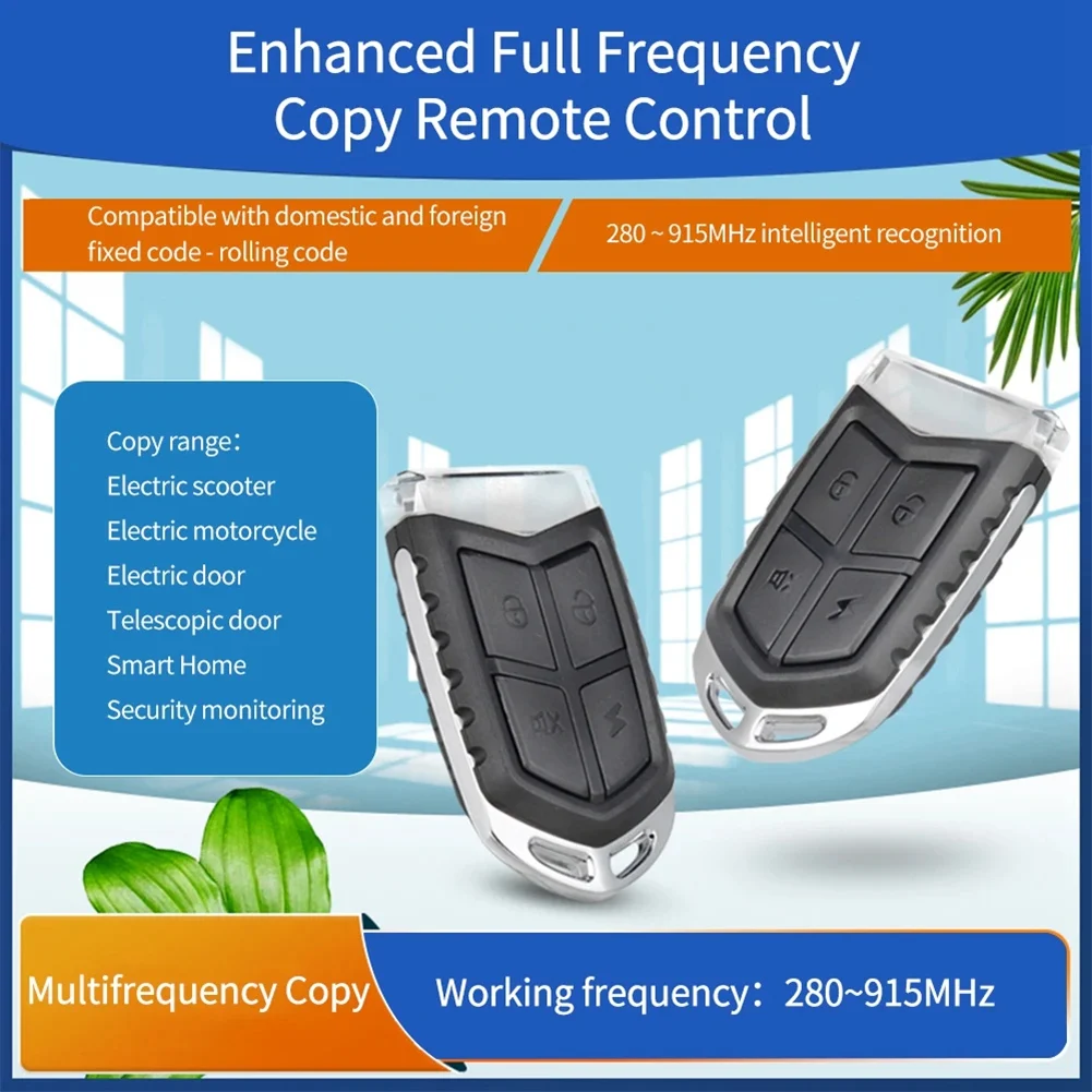 New Full Frequency 280-915MHZ Enhanced Copy Remote Control Garage Door Barrier Electric Vehicle Rolling Shutter