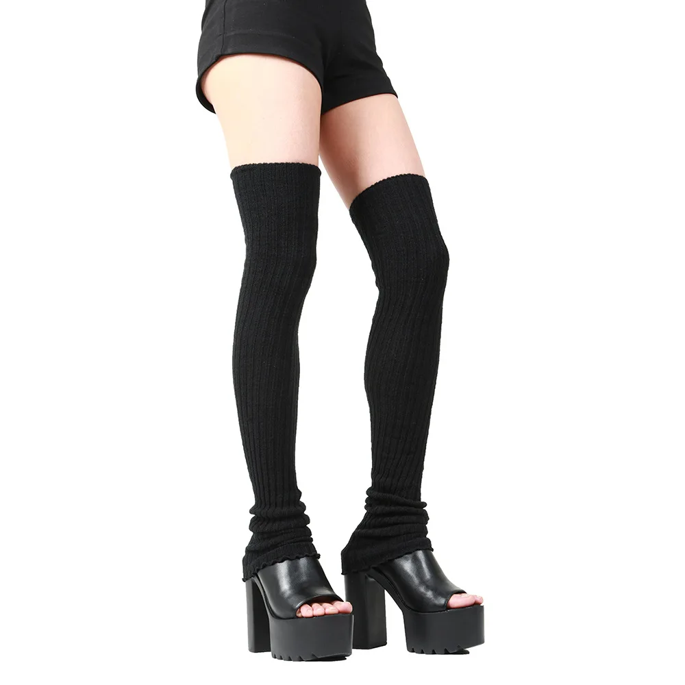 40/60/80cm lange Beinlinge für Frauen y2k Acryl 80er 90er Jahre Mädchen Rippens trick Sport Beinlinge Ballett warme Beine tanzen warme Socken – Detail 10