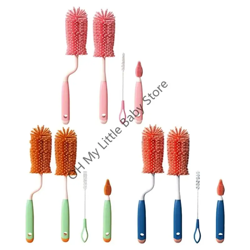 

M76C Newborns Bottle Brush Flexible Straw Cleaner Tool for Nipples and Accessories