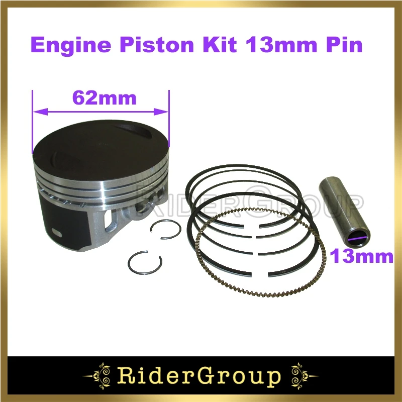 Engine Piston Kit 13mm Pin For  2 Valve YX 170cc 62mm Motor Pit Dirt Bike Parts