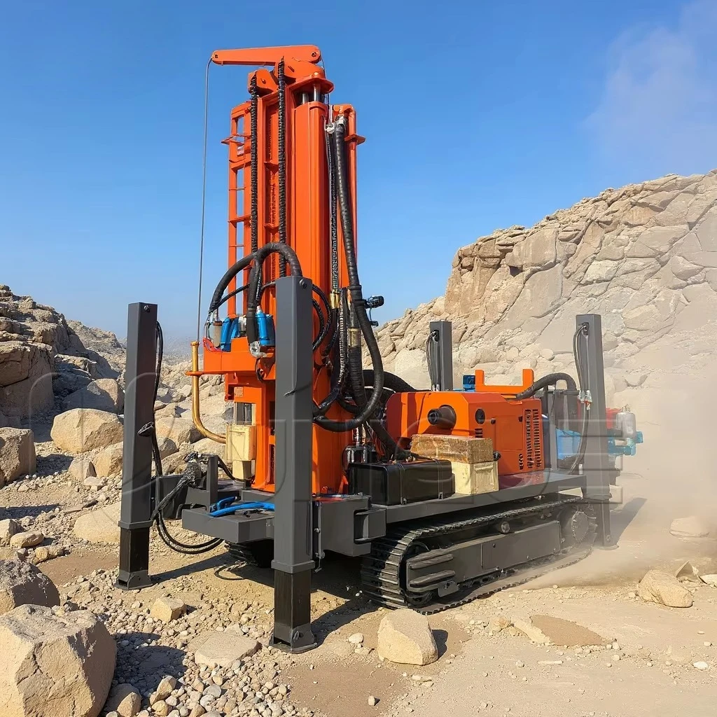 Portable 200-260m Diesel Hydraulic Water Well Drilling Rig Machine for Farm Irrigation