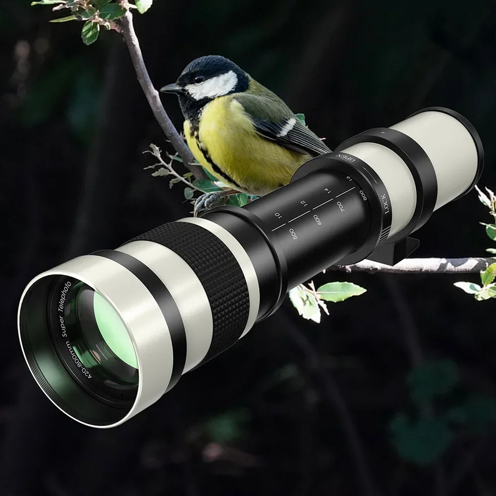 Lightdow Manual Focus Telephoto Zoom Lens 420-800mm F8.3-16 with