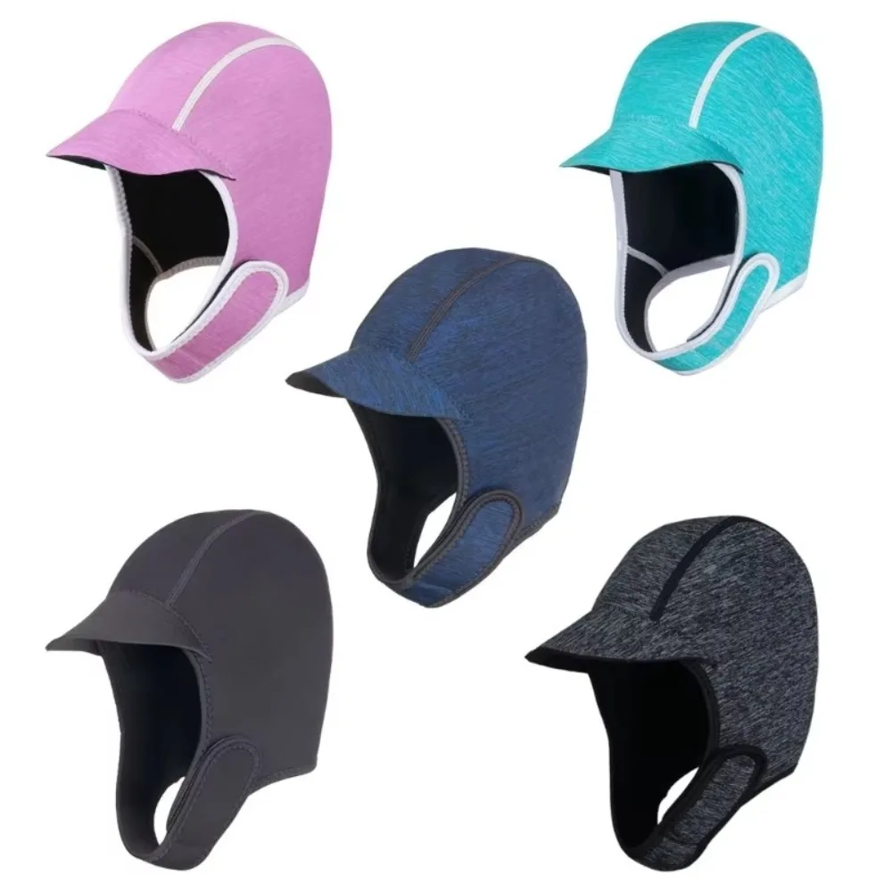 

2mm Thick Neoprene Hat Thermal Ear Protection Headgear Diving Hood Adjustable Quick Drying Swimming Cap