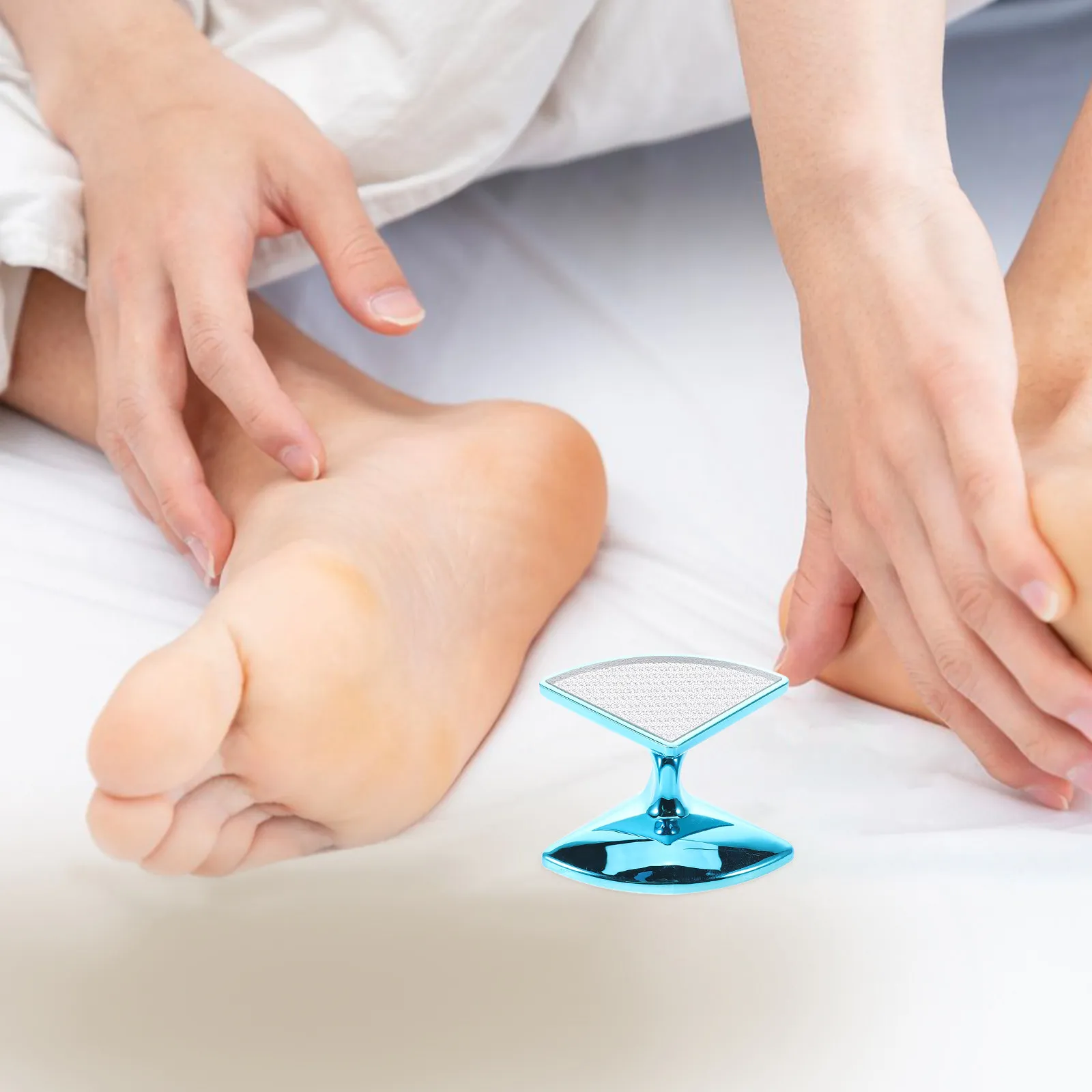 2 in 1 Glass Foot File and Hair Remover Waterproof Shower Foot Scrubber for Dead Skin Exfoliation Silky Smooth Heel Scraper