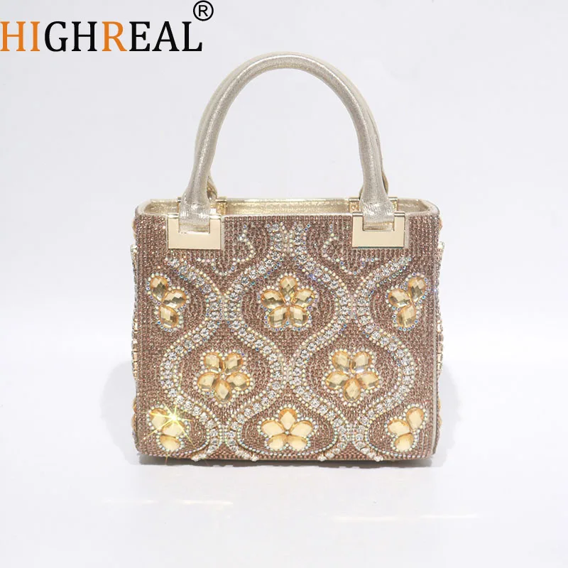 

Evening Clutch Party Metal Square Clutch Bag For Women Luxury Designer Handbag Purse New Fashion Shoulder Crossbody