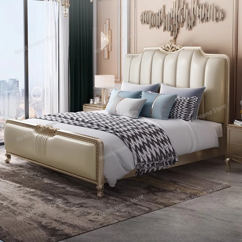 

Unique Minimalist Double Bed European Design White Modern Double Bed Frame Wooden Japanese Cama Matrimonial Furniture For Home