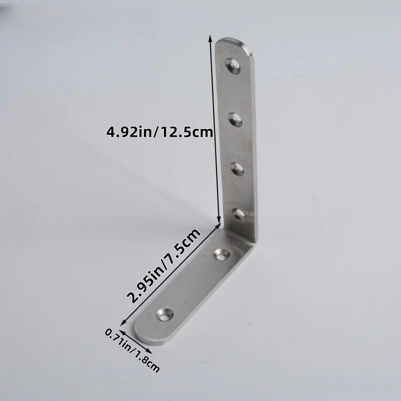 4 шт. современные угловые L-образные соединения из нержавеющей стали, высокая несущая способность, модные и простые, для гардероба, книжной полки и т. д.