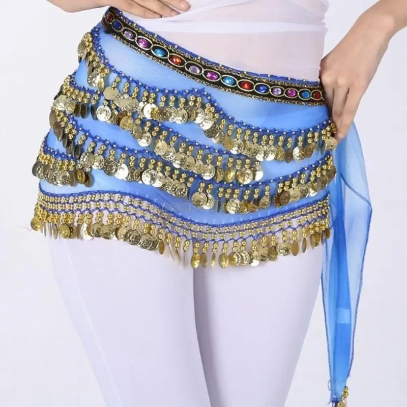 Falda baile cadera 31bf Women Belly Dance Hip, cadena cintura cinturón baile bufanda cadera danza del