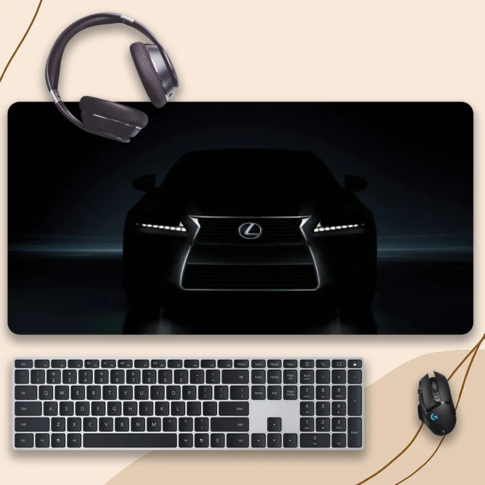 Cool Car L-Lexus LOGO Mouse Pad For Gamer Professional Non-Slip Mouse Mat Game Locking Edge Computer Keyboard Mat