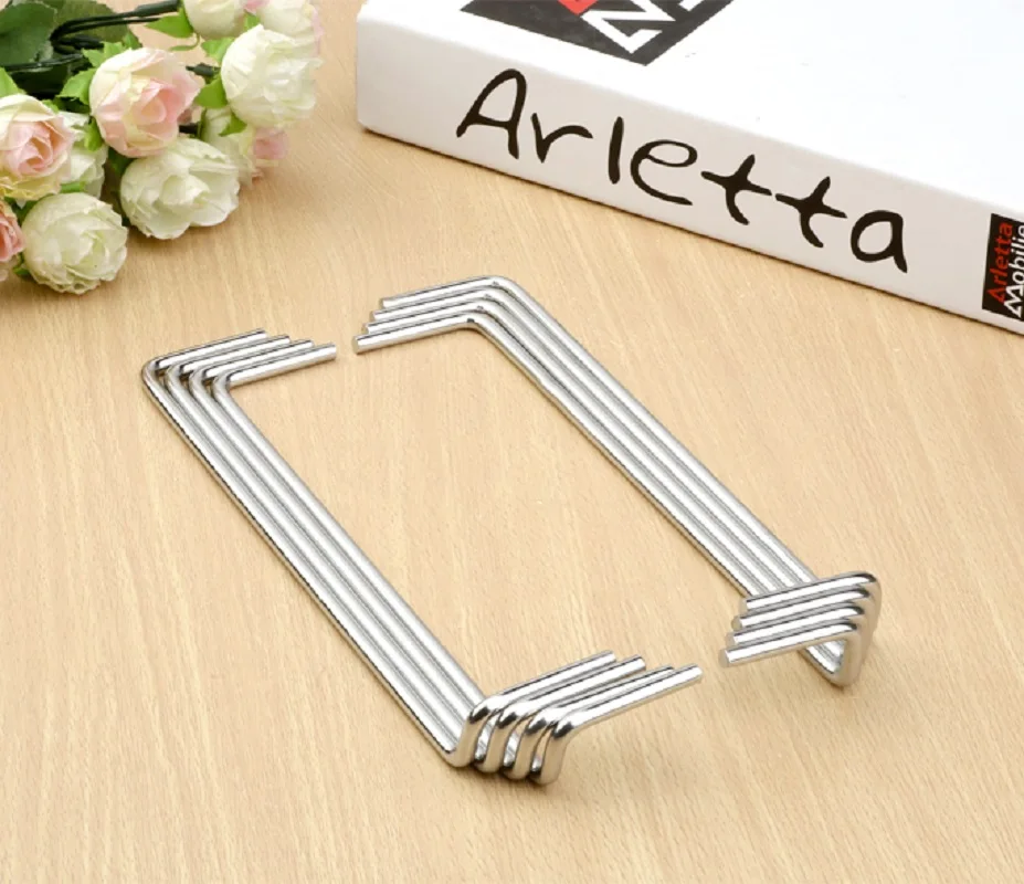 Imagem -02 - Armário de Cozinha para Porta do Armário Amostras por Lote Stock Display Rack Suporte de Medição Cromo 10 Pares por Lote