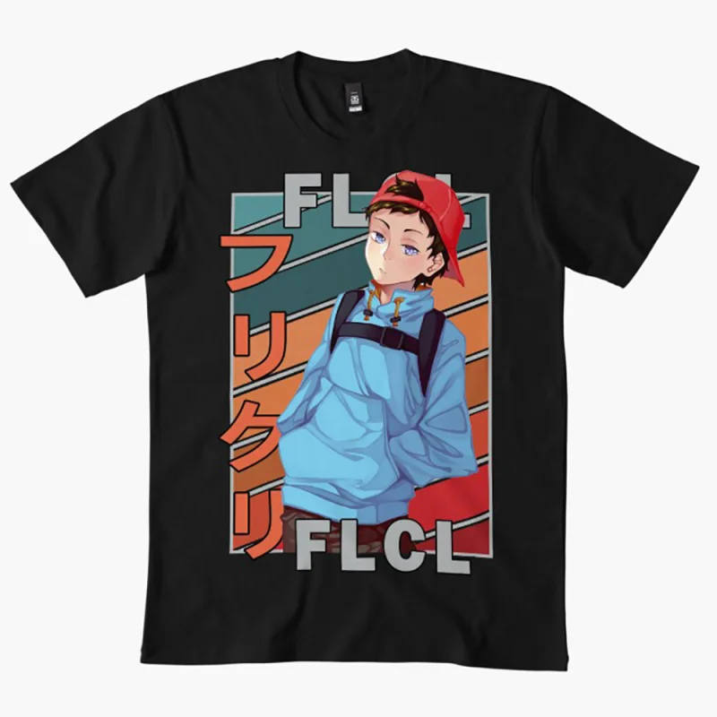 

Naota Nandaba FLCL Manga Gift t shirt for Anime lover Fooly Cooly Graphic shirts Y2K clothes All size Tops Cartoon tee