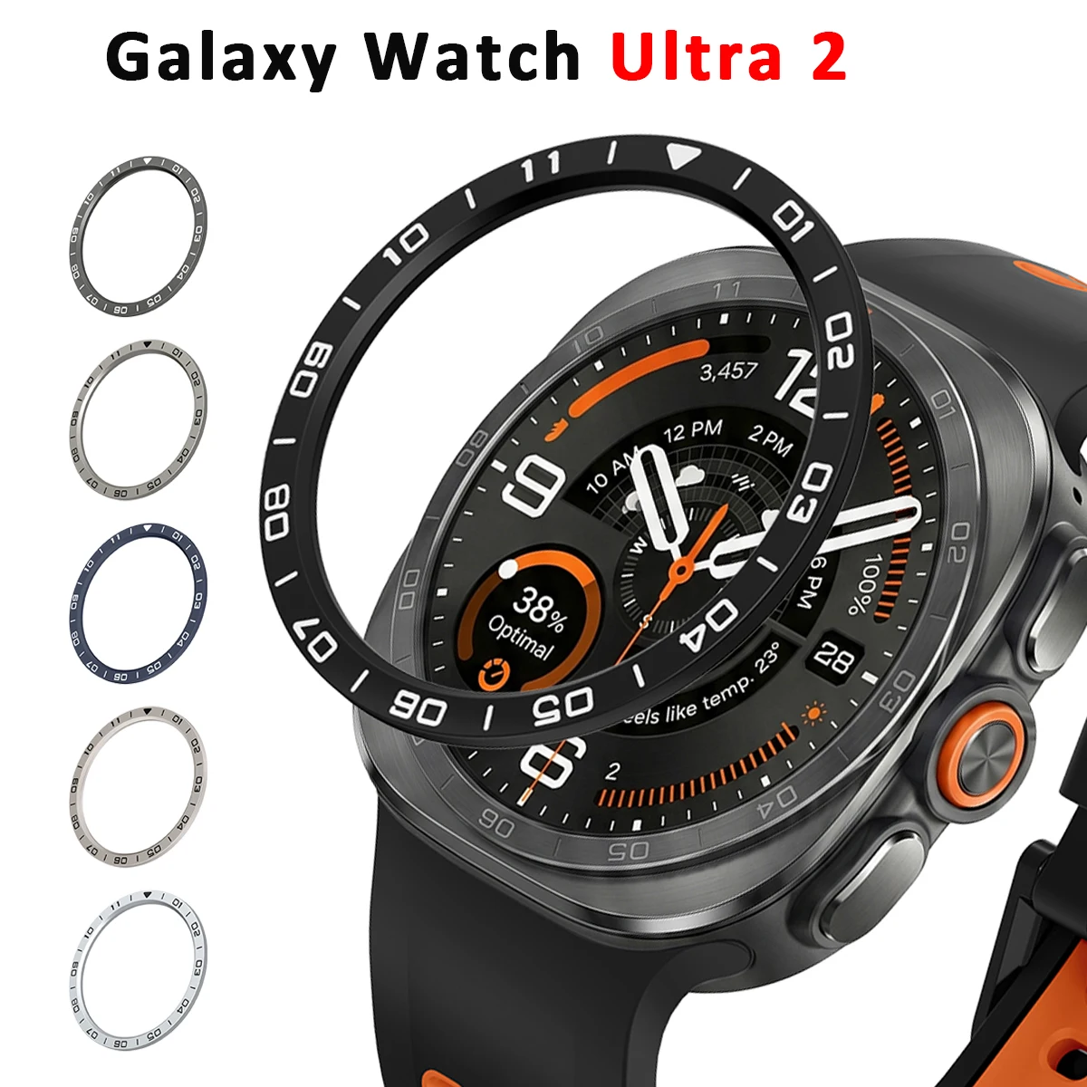 Bezel Ring for Samsung Galaxy Watch Ultra2 47mm Plastic Scale Rotation Circle for Galaxy Watch ultra2 47mm Anti-scratch Ring