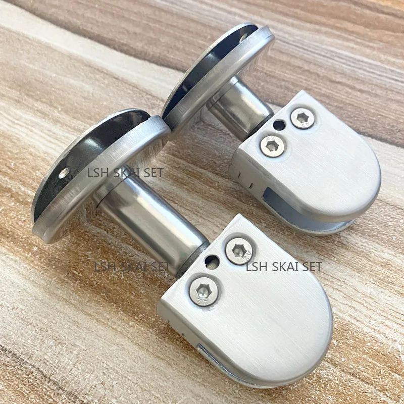 1Pc 8-12mm Glass Stainless Steel Partition Support Clamp Non-drilled Hole Bathroom Glass Door Bracket Cabinet Door Fixing Clamp