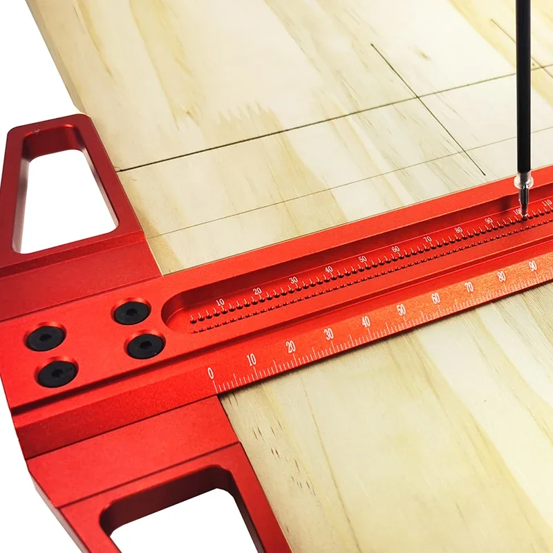 

160-760 mm high-precision woodworking scribing T-shaped square scribing ruler measuring woodworking tools