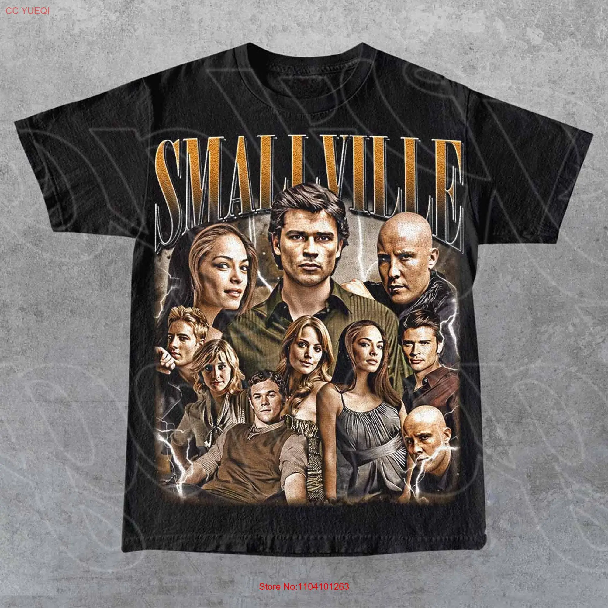 Smallville-Vintage T-shirt para mulheres e homens, mangas longas ou curtas, Limited