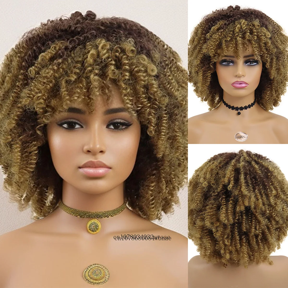 

Блондинка афро вьющиеся синтетические волосы парики для женщин пушистые короткие смешанные серые парики с челкой естественный вид ежедневное стандартное термостойкость