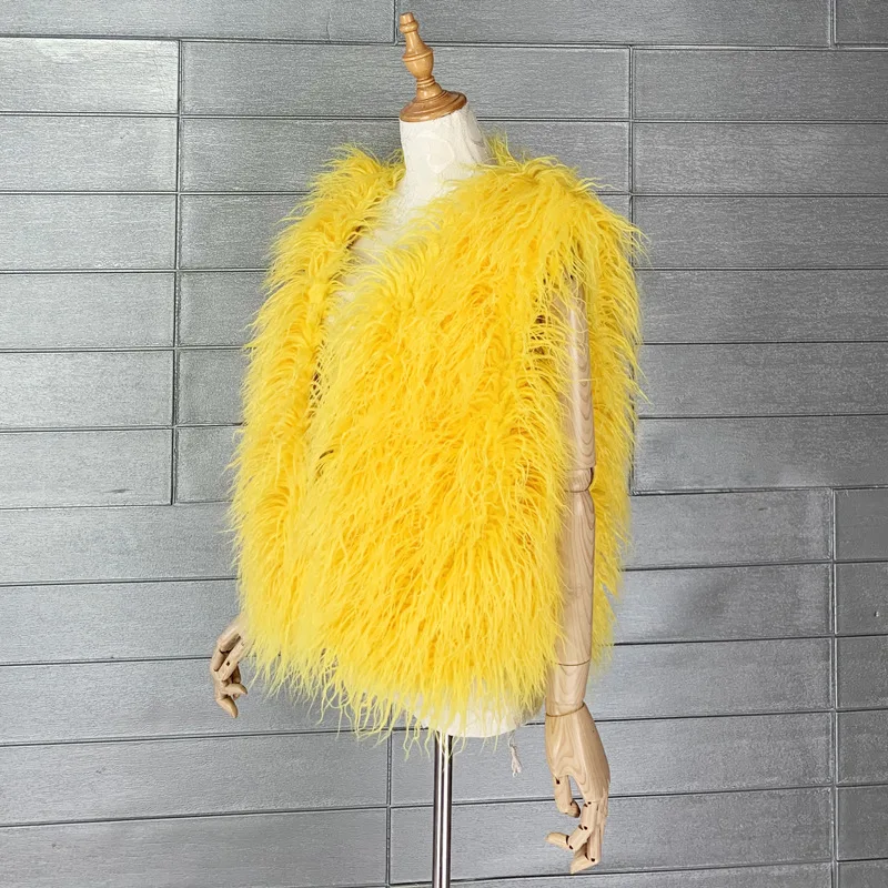 

Fashion Colorful Sheep Fur Vest Waistcoat Women Spring Autumn Faux Fur Vests Female Sleeveless Fluffy Furry Coat