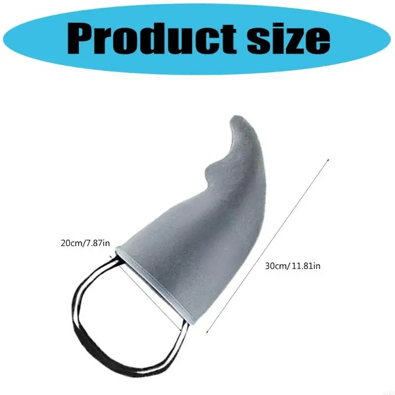 270D Shark Fin Costume Gray Shark Costume Accessories with Easy to Wear Halloween Cosplay Costume Photo Props for Women Men