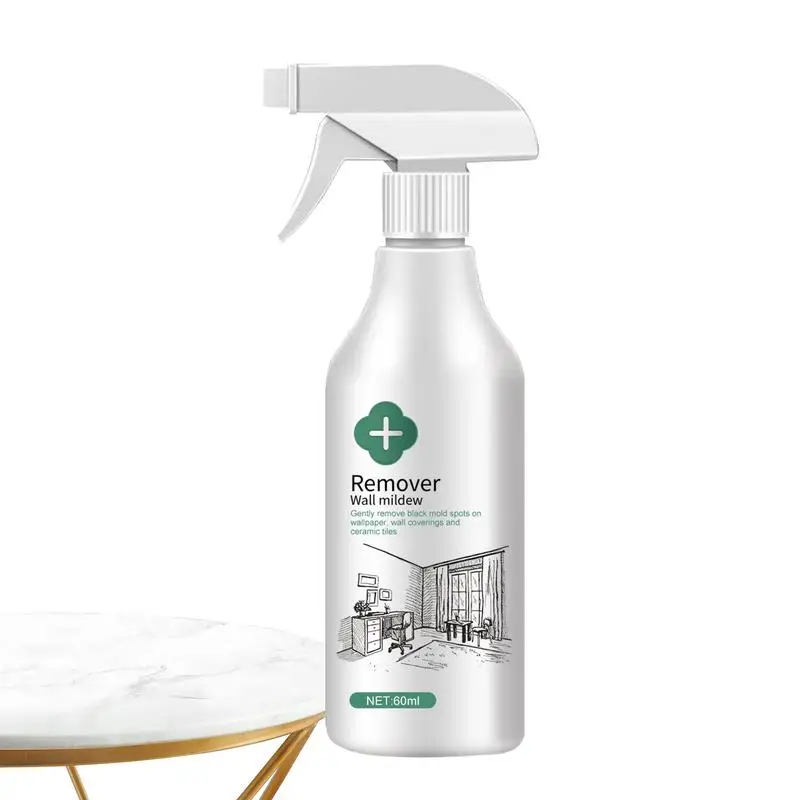 Indoor Wall Cleaner Spray 2.02oz Wall Mold Cleaning Spray Eco-friendly Multipurpose Shower Room Wall Mold Removal Outdoor Wall