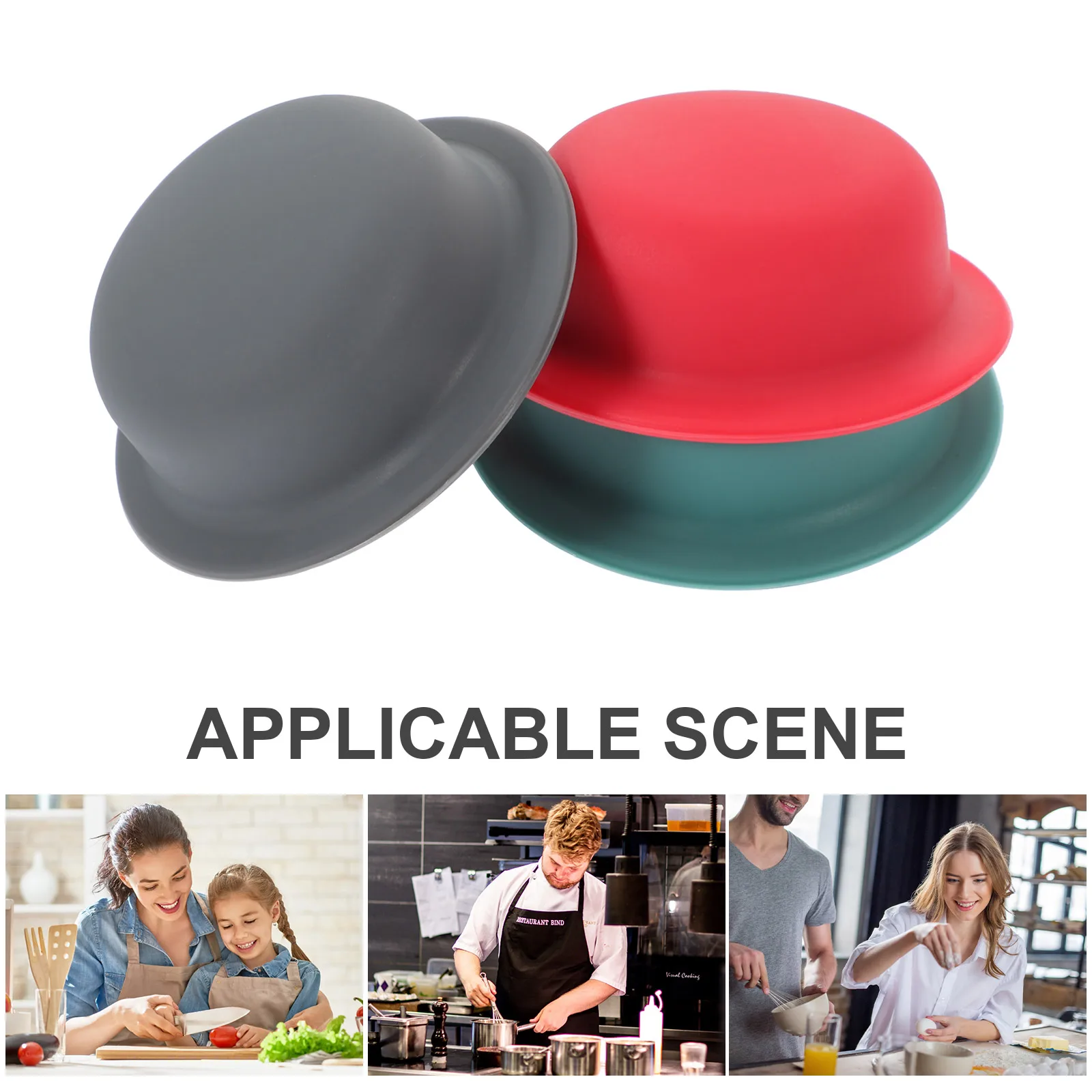 

3pcs Pot Lid Knob Cover Anti Scald Silicone Universal Fit Heat Resistant Kitchen Supply Cookware Component Easy Clean Reusable
