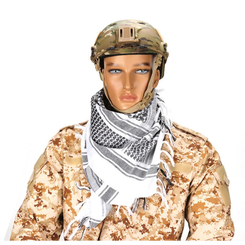 Men Women Outdoor Sports Tactical Combat Airsoft Military Arab Shemagh KeffIyeh Arafat Scarf Hiking Camping Cycling Accessories