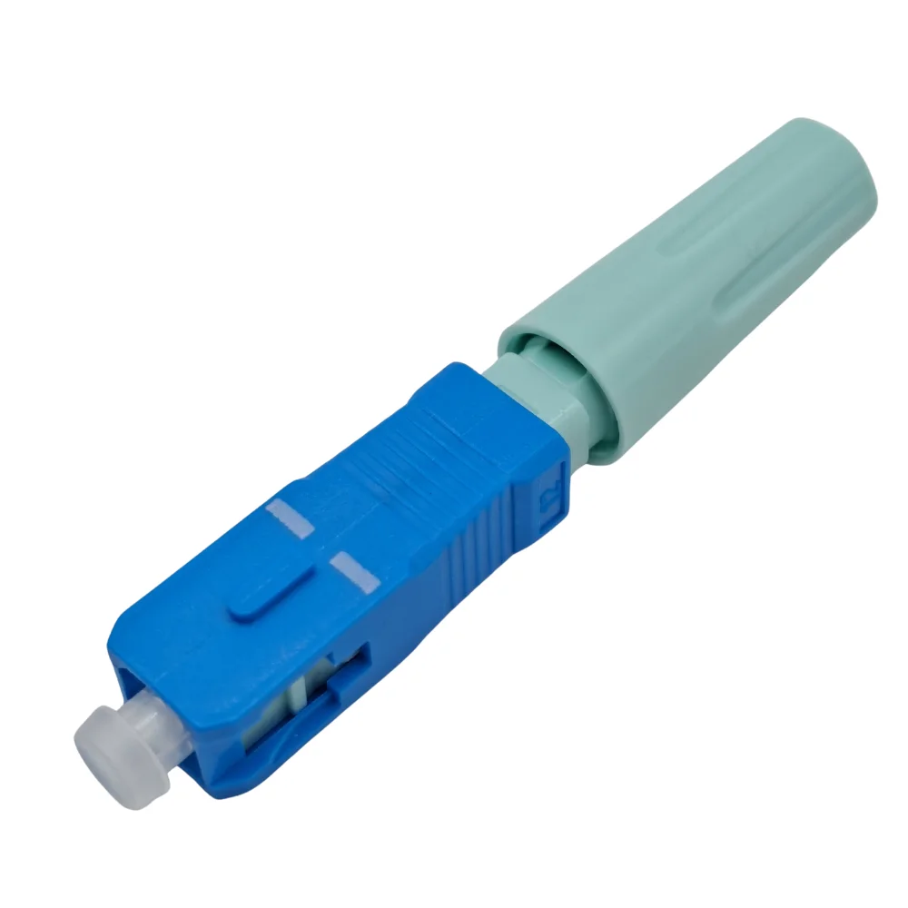 Herramienta de fibra óptica rápida FTTH, conector rápido de 100 piezas SC, APC, SM, 55mm, Cocodrilo, UPC, venta al por mayor