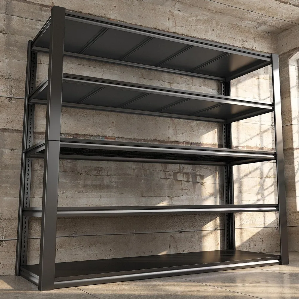 48.2''W Garage Shelving 2500LBS Storage Shelves Heavy Duty Shelving 5 Tier Adjustable Metal Shelves,48.2